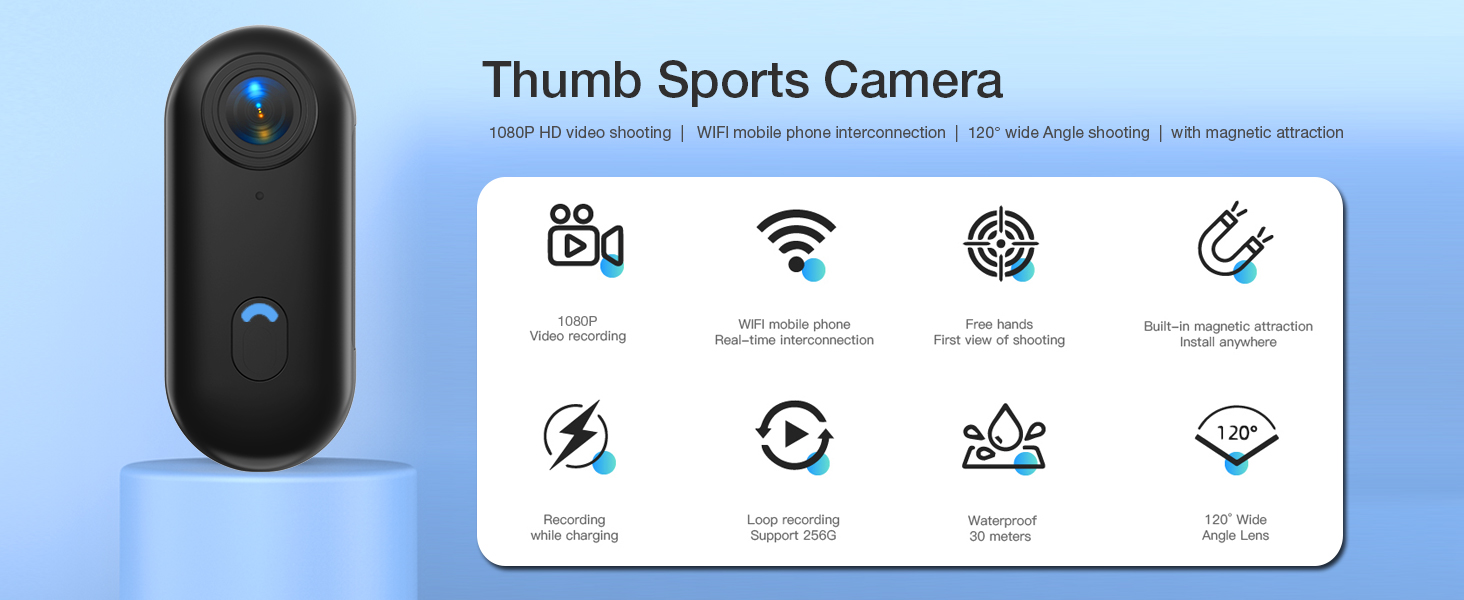 action camera, body camera 4k, small body camera, thumb action camera, POV camera, foukwakc camera