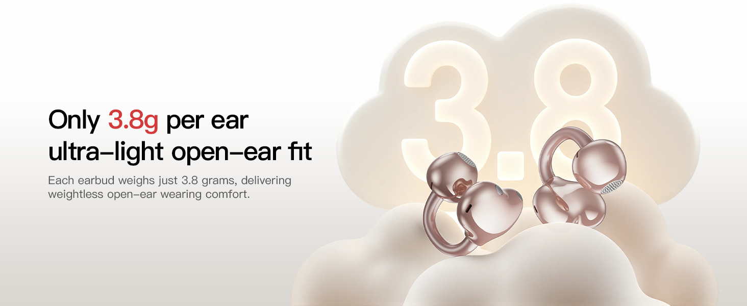 Ultra-light open-ear fit