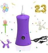 AXHJ Electric Air Balloon Pumps for Long Balloons, Inflator Blower Machine for Birthday Party Cel...