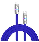 chubbycable Neon Chubby - Fast Charge Cable with Smart Light RGB Color Gradual Light Up 100W Char...