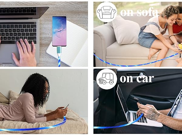 micro usb light up charging cable