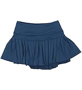 BONKZEBU Elastic Workout Sports Skirt with Pockets Dark Green, Tennis Skirts for Women with Short...