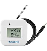 Inkbird Smart Thermometer Temperature and Humidity Monitor Hygrometer Indoor, Free APP for iOS an...