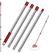 4 Section Spin Mop Replacement Handle for O Cedar Mop Handle for Ocedar Spin Mop Handles to Floor...