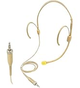SEYUGOPTI Double Earset Over Headworn Mic, Professional Headset Microphone for Sennheiser Wireles...