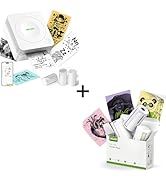 Nelko White Sticker Printer,PM230 Mini Printer Bluetooth Portabel Sticker Maker, Mini Printer Pap...