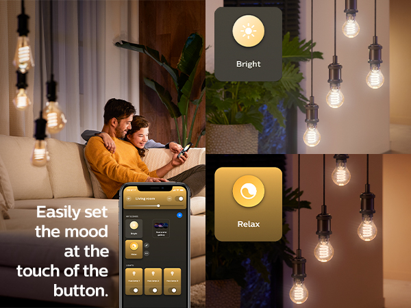 easily set the mood at the touch of the button