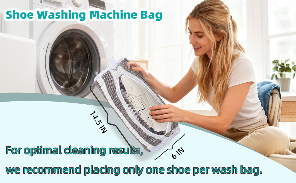 hoe Laundry Bags With Unique Self-locking Zipper Design for All Tennis Slippers Sneakers