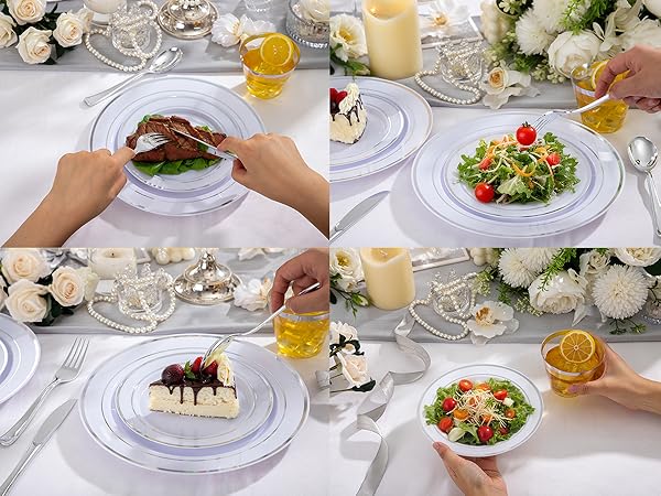 Silver Dinnerware Set