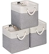 KEEGH Fabric Cube Storage Bins 10.5x10.5 Foldable Storage Bins Small Cube Organizer Baskets for C...