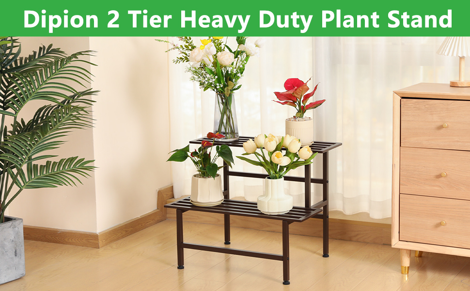 Dipion 2 Tier Ladder Plant Stands for Multiple Plants