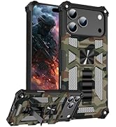 Fofvccv for iPhone 17 Pro Max Case, Camouflage Design Phone Case with Kickstand for Men, Military...