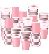 Prgery 150 Pack 3oz Pink Paper Cups,Mouthwash Cups, Disposable Bathroom Cups,Small Paper Cups 3oz...