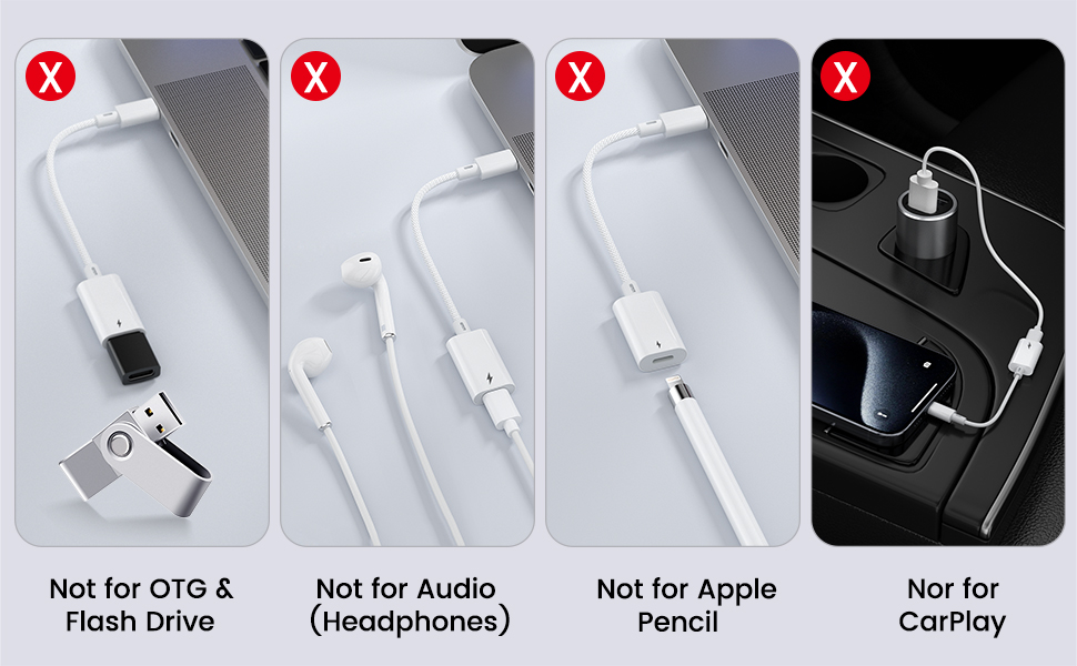 lightning to usb c charger adapter for iPhone 15