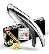 Lifetime Replacement Garlic Press Stainless Steel No Need to Peel, Detachable Handle for Fine Min...