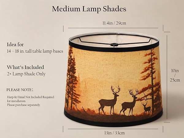 printed lamp shade size 11.4*13*10in