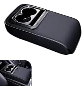 wipcowi Car Middle Center Console Cover, 2-in-1 Multi-Function Armrest Cover with 2 Cup Holder St...