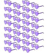 NACHLYNN 30 Pairs Heart Sunglasses Candy Color Heart Glasses Women Rimless Heart Shaped Sunglasse...