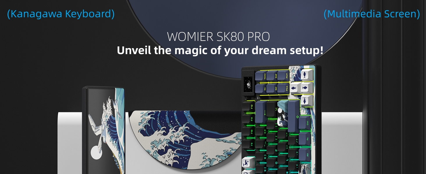 75% Wireless Mechanical Keyboard, Creamy Gaming Keyboard, 75% Black keyboard