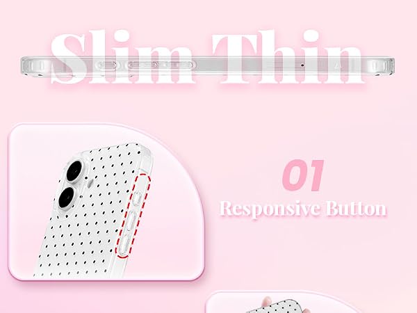 QLTYPRI Cute Polka Dot Shockproof Phone Case