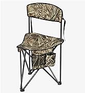 PORTAL Extra Large Quick Folding Tripod Stool with Backrest Fishing Camping Chair with Carry Strap