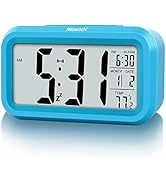 Miowachi Digital Alarm Clocks for Bedrooms Battery Operated,Snooze,Night Light Easy Setup Small C...