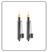 Matney Stainless Steel Outdoor Torches - Decorative Garden &amp; Yard Lights - 5 ft Oil Lamp for Citr...