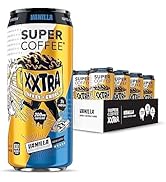 Super Coffee XXTRA, Iced Coffee (0g Added Sugar, 7g Protein, 130 Calories) [Vanilla] 15 Fl Oz, 12...