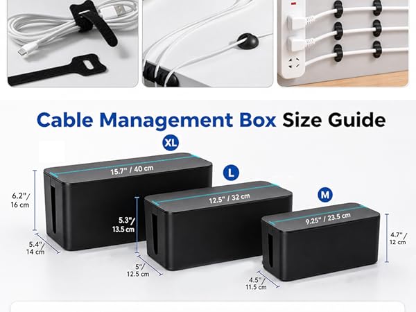 Outdoor Indoor Cable Organizer Surge Protector Under Desk