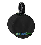 A Black Heavy Duty Medium Marine Speaker Cover