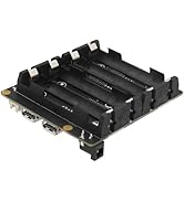 Geekworm X1202 4-Cell 5V UPS Shiled for Raspberry Pi 5| Max 5.1V 5A Output|Wide 6-18V Input|Auto ...