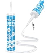PAULINN Clear Silicone Sealant, 100% Waterproof Silicone Adhesive Caulk for Rv Marine Home Window...