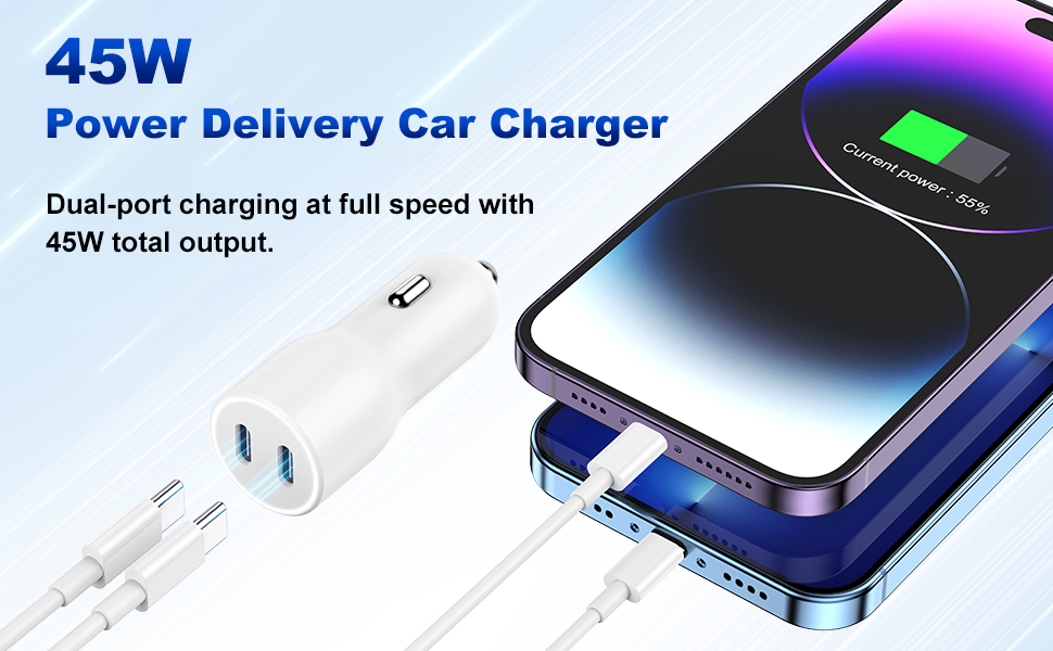 45W Power Delivery Car Charger