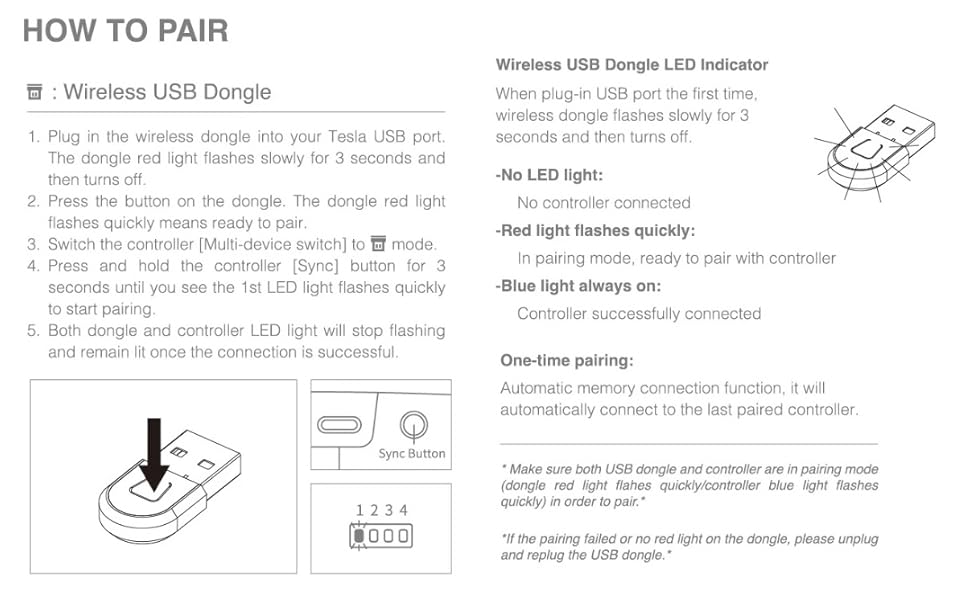 connect by USB dongle