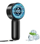 Portable Handheld Turbo Fan with LED Display - Turbocharged 32ft Cooling, Long-lasting 5 Speeds 4...