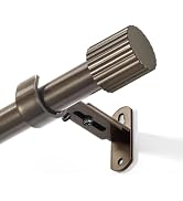 AMZSEVEN Curtain Rods for Windows 16 to 48 Inch, Curtain Rod Max Adjustable Length of 60 in, 1" D...