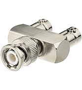 Eightwood BNC Splitter Adapter BNC Male to Dual BNC Female Tee Type 3 Way Audio RF Coax Connector