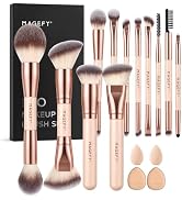 MAGEFY Makeup Brushes 16 Pcs Professional Makeup Brush Set Double-End Make Up Brushes for Powder ...