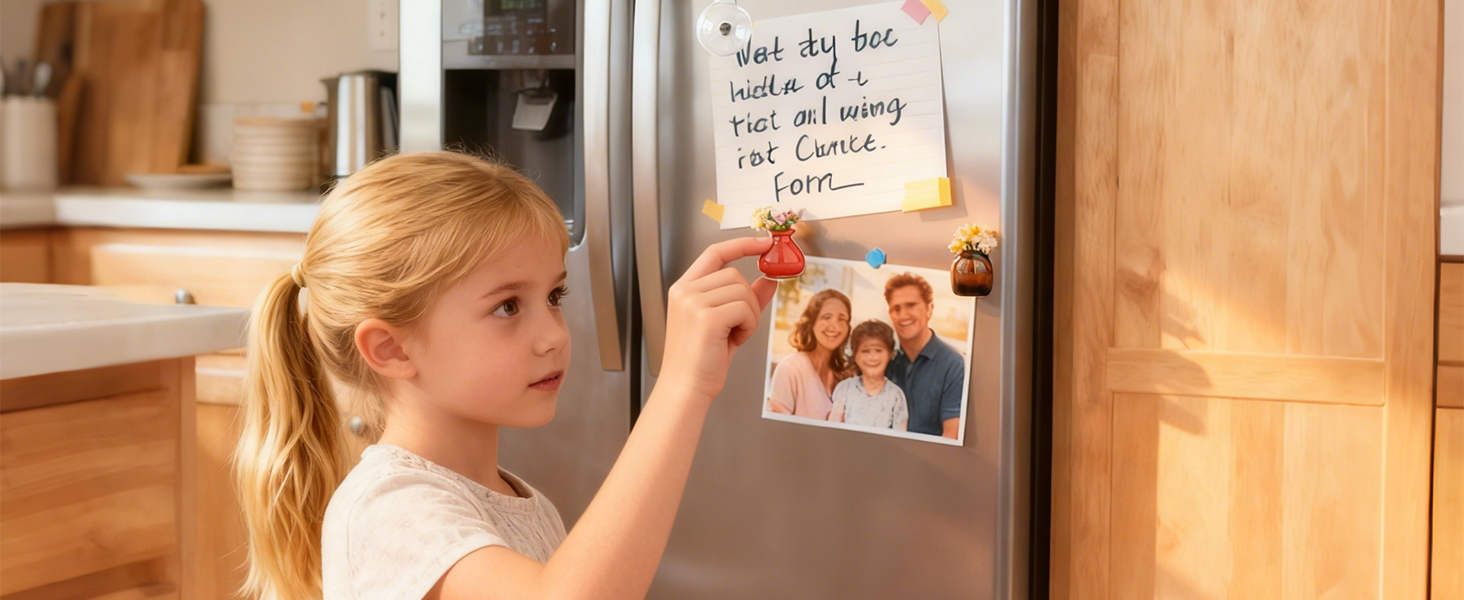 flower pot magnets for fridge decor