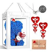 CODE FLORIST Rose Bear Valentine's Day Flower Bear Gifts,Rose Teddy Bear with Box,Cute Romantic A...