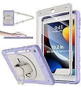 Stweap iPad 9th/8th/7th Generation Case-Built-in Screen Protector, Shockproof with Pencil Holder ...