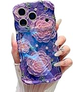 XIZYO Case for iPhone 17 Pro, Colorful Retro Oil Painting Flower Cute Floral Aesthetic Curly Wave...