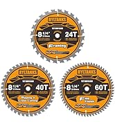 Ryltanks 8-1/4 Inch Table Saw Blade/Circular Saw Blade, 5/8" Arbor, 24T for Framing&amp;40T for Rippi...
