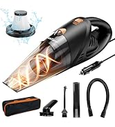 GenTant Car Vacuum Cleaner, Portable Handheld Car Vacuum Cleaner with 7000PA Suction, DC 12V Powe...