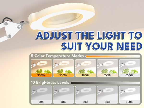 magnifying glass with light and stand tabletop magnifying desk lamp lighted magnifying glass