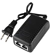 48V POE Injector Adapter Power Supply,10/100Mbps IEEE 802.3af Compliant, for Most Cisco/Polycom/A...