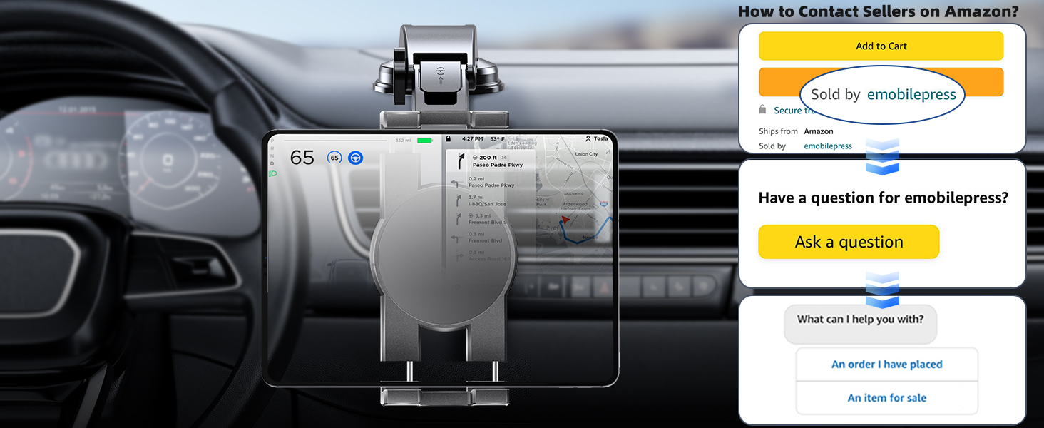 222 Dashboard Tablet Holder For Car