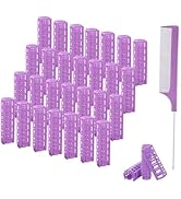 ZMD 28PCS Self Grip Small Hair Rollers Set, 0.6In/1.5cm Plastic Snap on Rollers Heatless Curlers ...