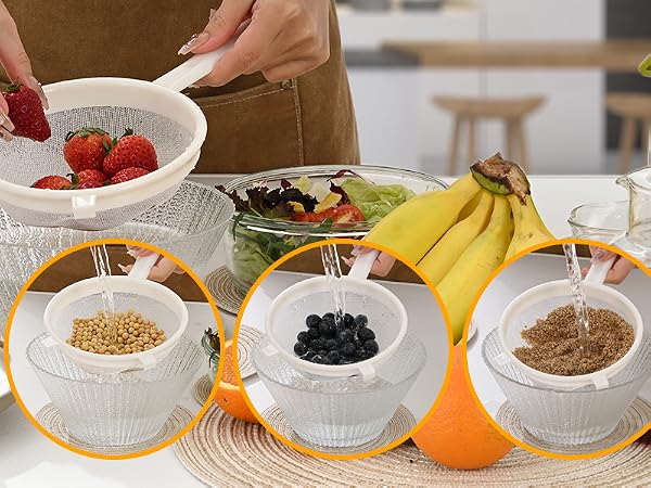 strainer milk kefire and water kefir, for rinsing rice, quinoa, beans, small amounts of berries