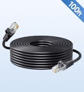 ANLINK 100ft 30M Cat6 Ethernet Cable, RJ45 LAN Patch Cable, 24AWG UTP CAT6 10Gbps Snagless High-S...